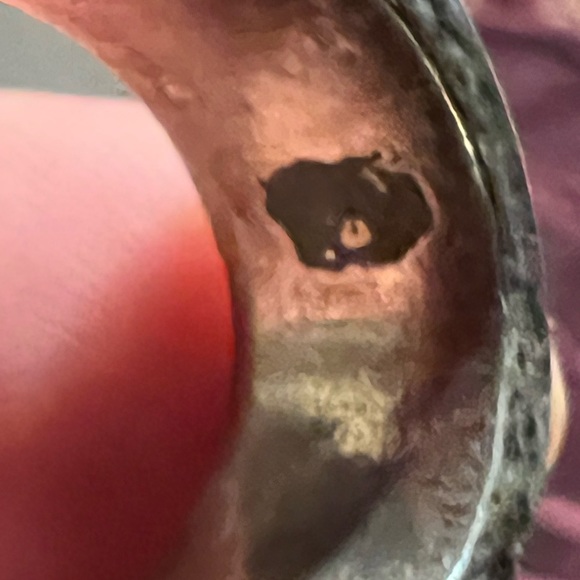 Israeli Sterling Spinner Broad Band Ring - Picture 8 of 9